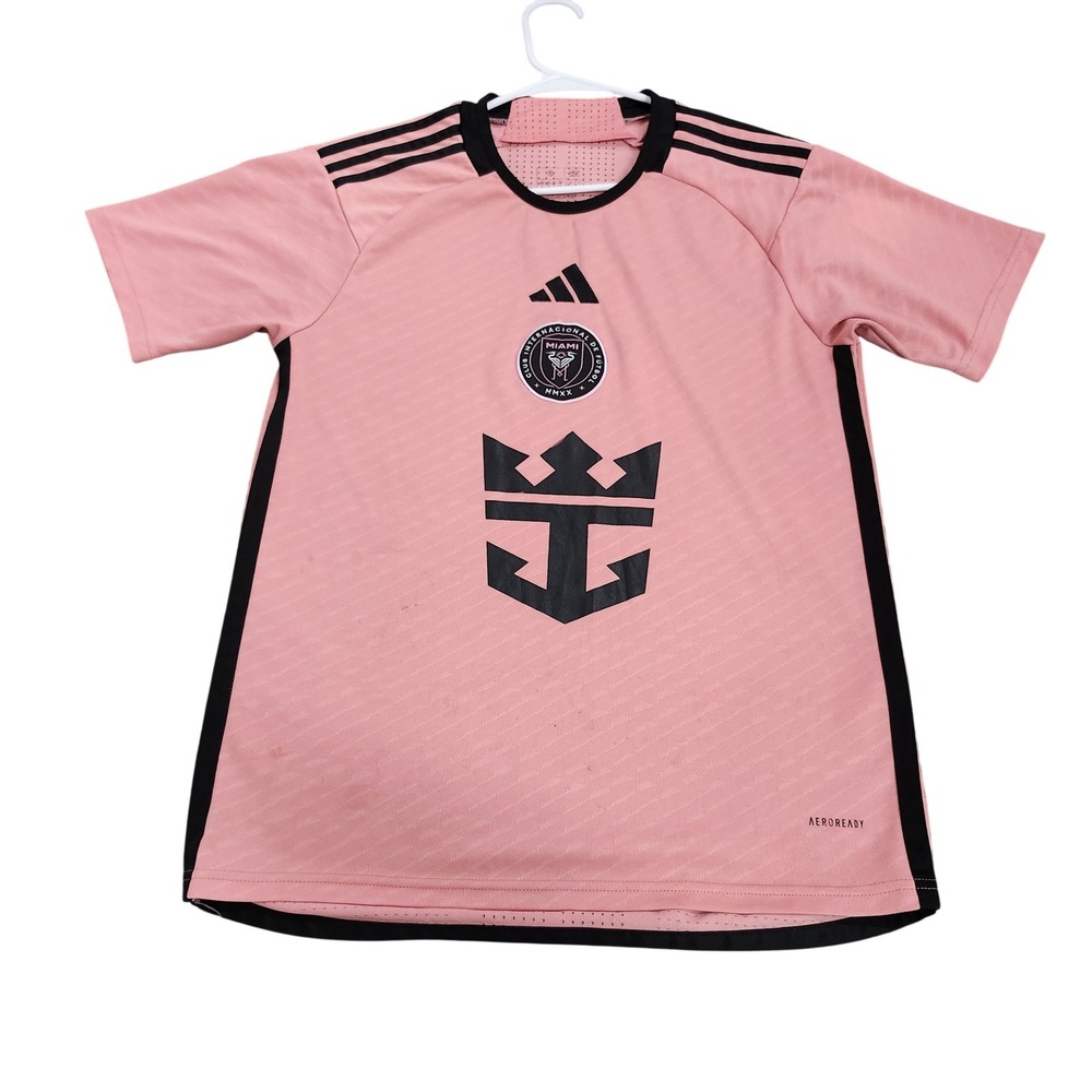 Inter Miami CF Jersey Mens Small Pink MLS Soccer Sponsor AEROREADY Adidas